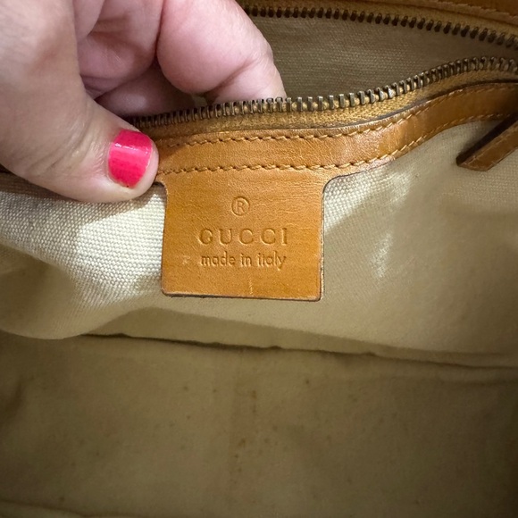 Authentic Gucci 1955 Horsebit Leather & Canvas Tote by Tom Ford - Picture 9 of 11